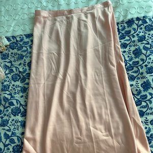 J. Crew Blush Pink Silk Midi Skirt